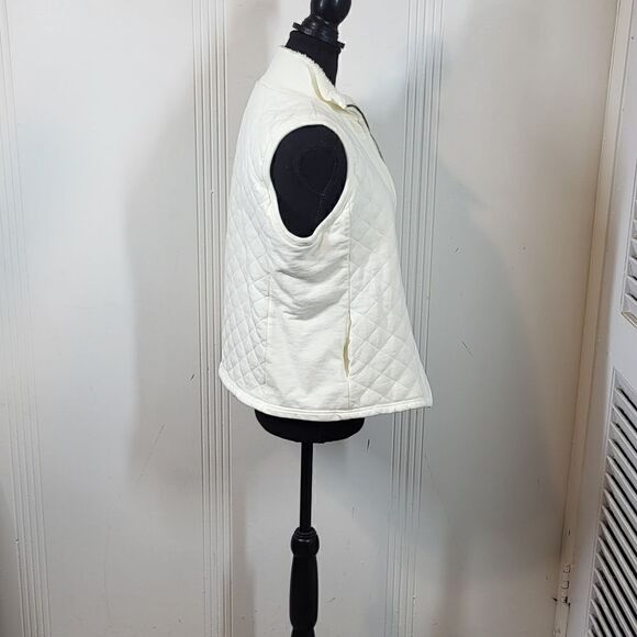 Coldwater Creek White Quilted Vest - Picture 4 of 9